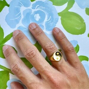 Gold Yin Yang Ring